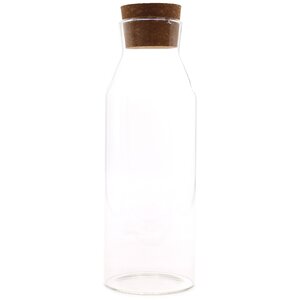 Cottage Cork Glass Jar Clear Storage Decor Container
