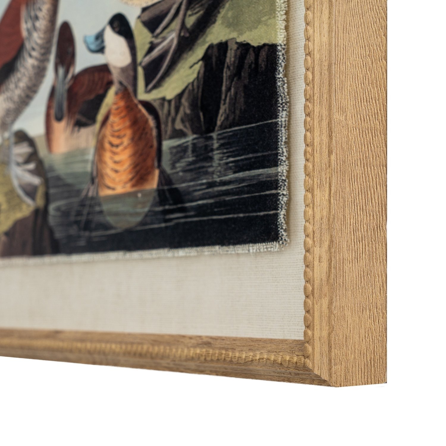 Image of Flora Fauna Ducks on Linen Art&hellip;