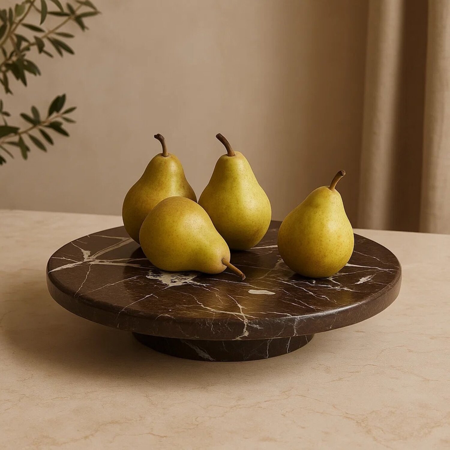Salmo Red Marble Lazy Susan - Red