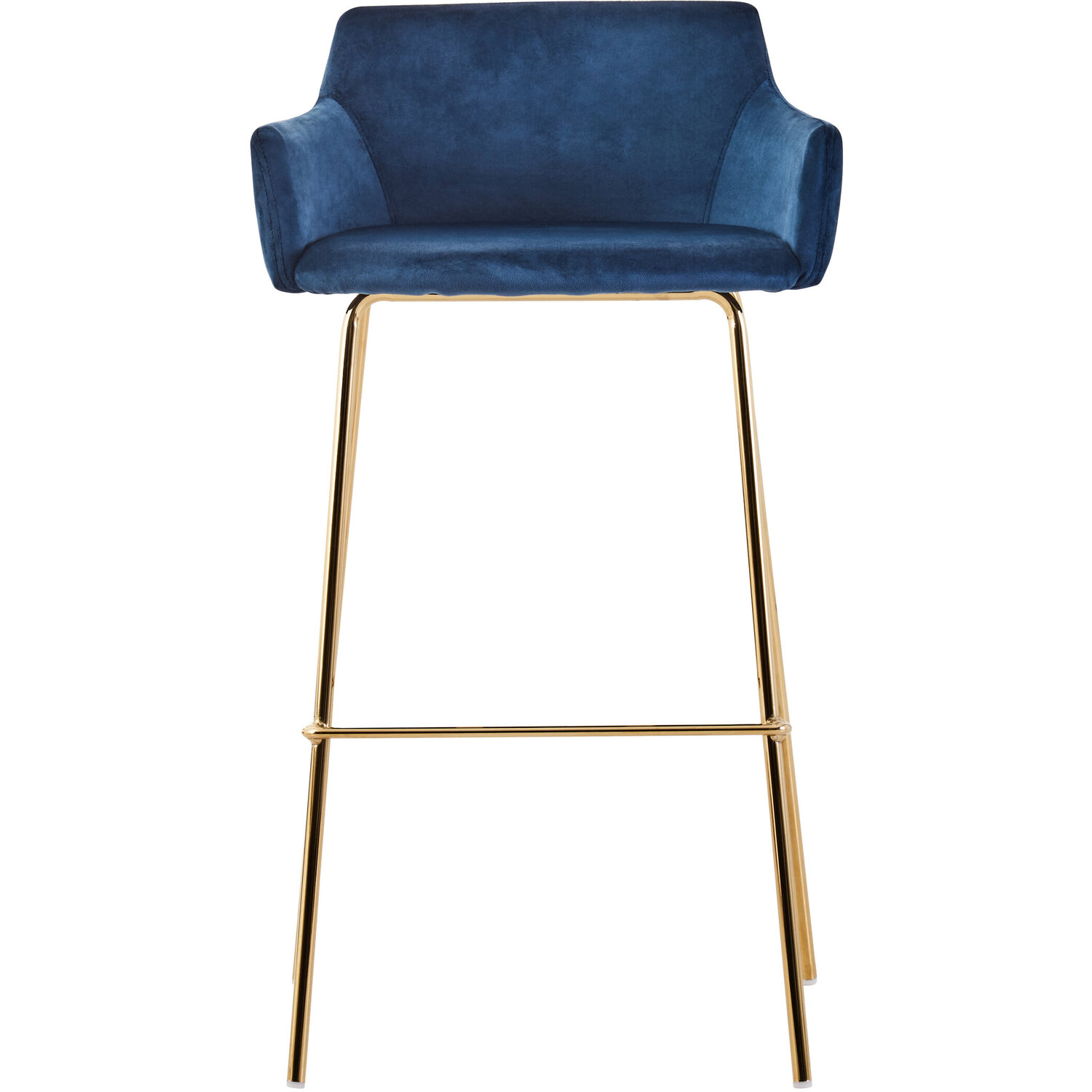 Tamzin Blue Velvet Low Back Bar Chair - Blue