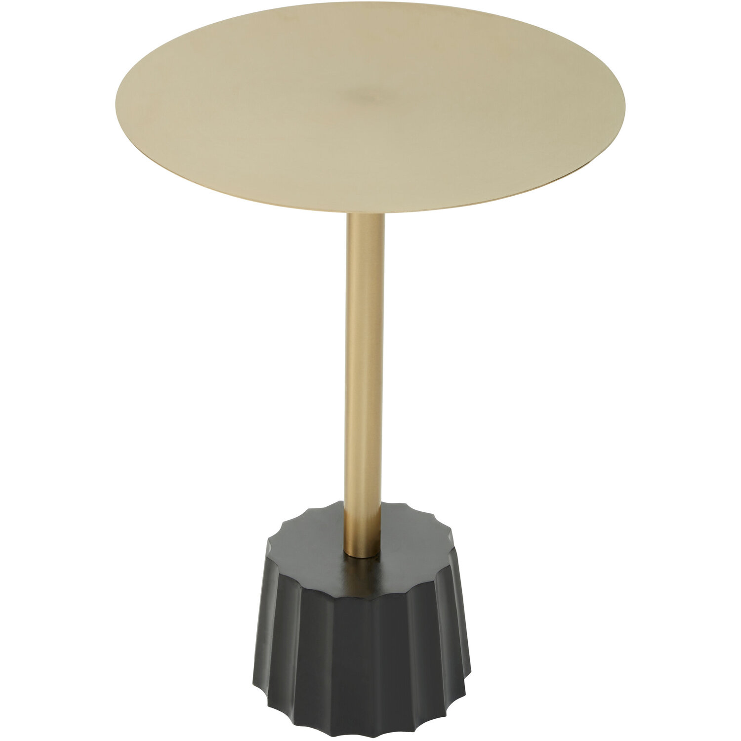 Corra Gold Side Table With Black Base - Gold