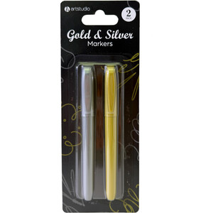 Pack of 2 Gold and Silver Markers