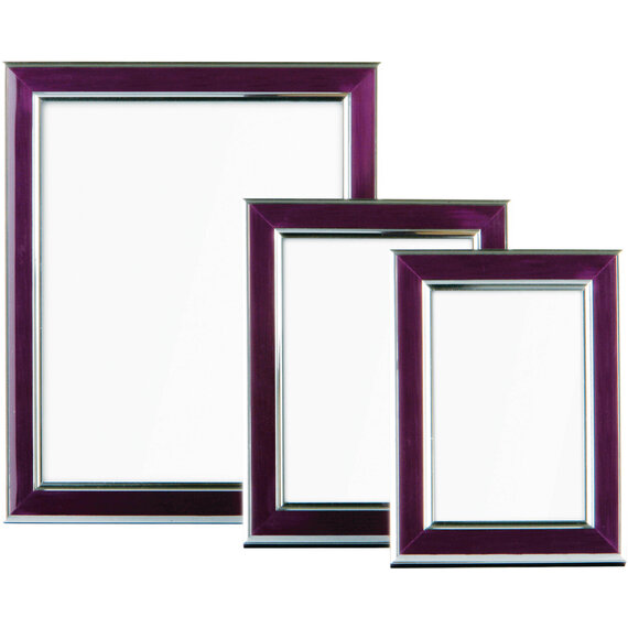 Opulence Purple and Silver Photo Frames - Set of 3