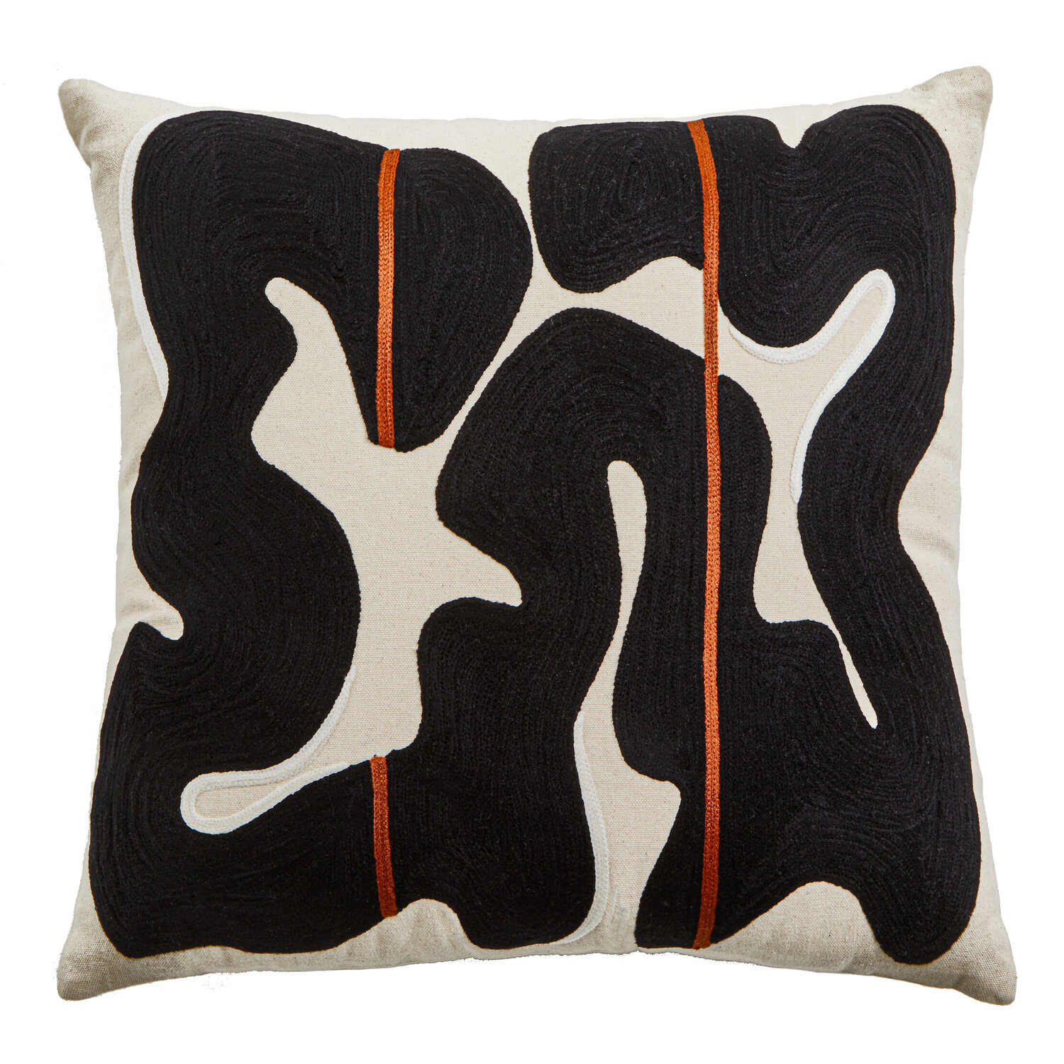 Bosie Ozella Black and Beige Cushion - Black & White