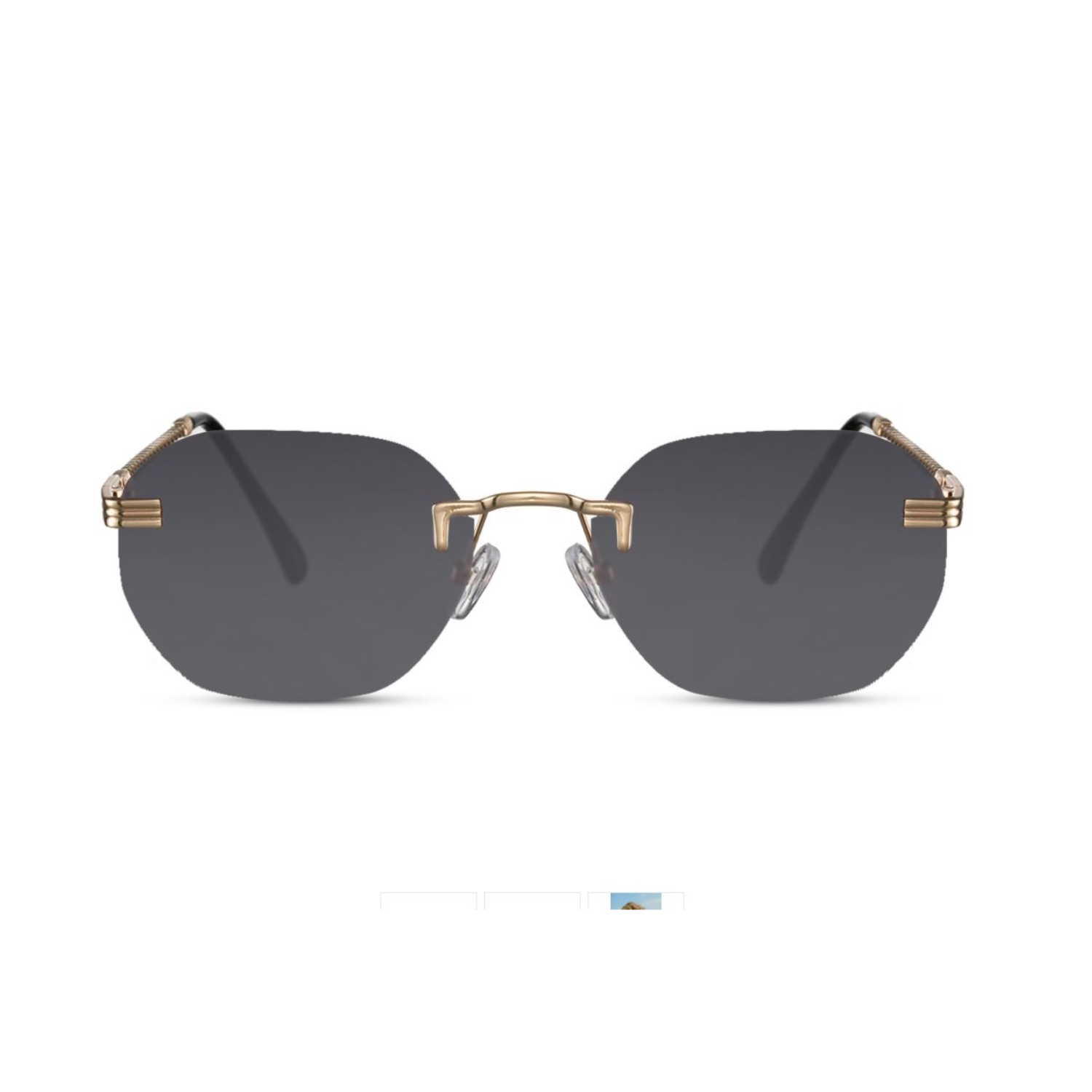 Sunglass Station Rooftop Round Unisex Sunglasses - Gold