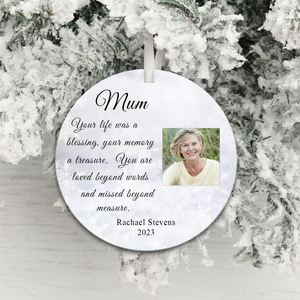 Personalised In Memory Photo Decoration