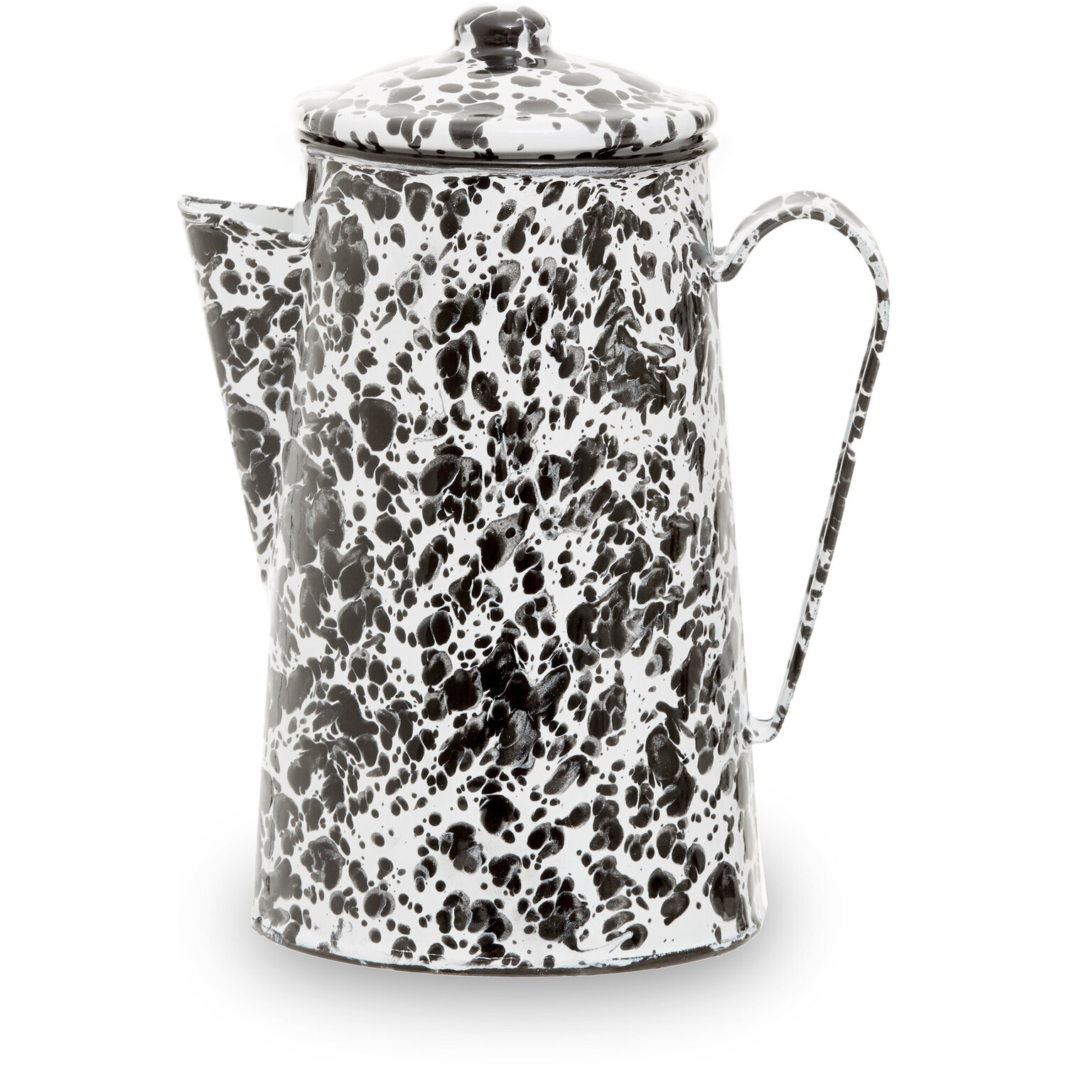Hygge Black And White Patterned Coffee Pot - Black, White