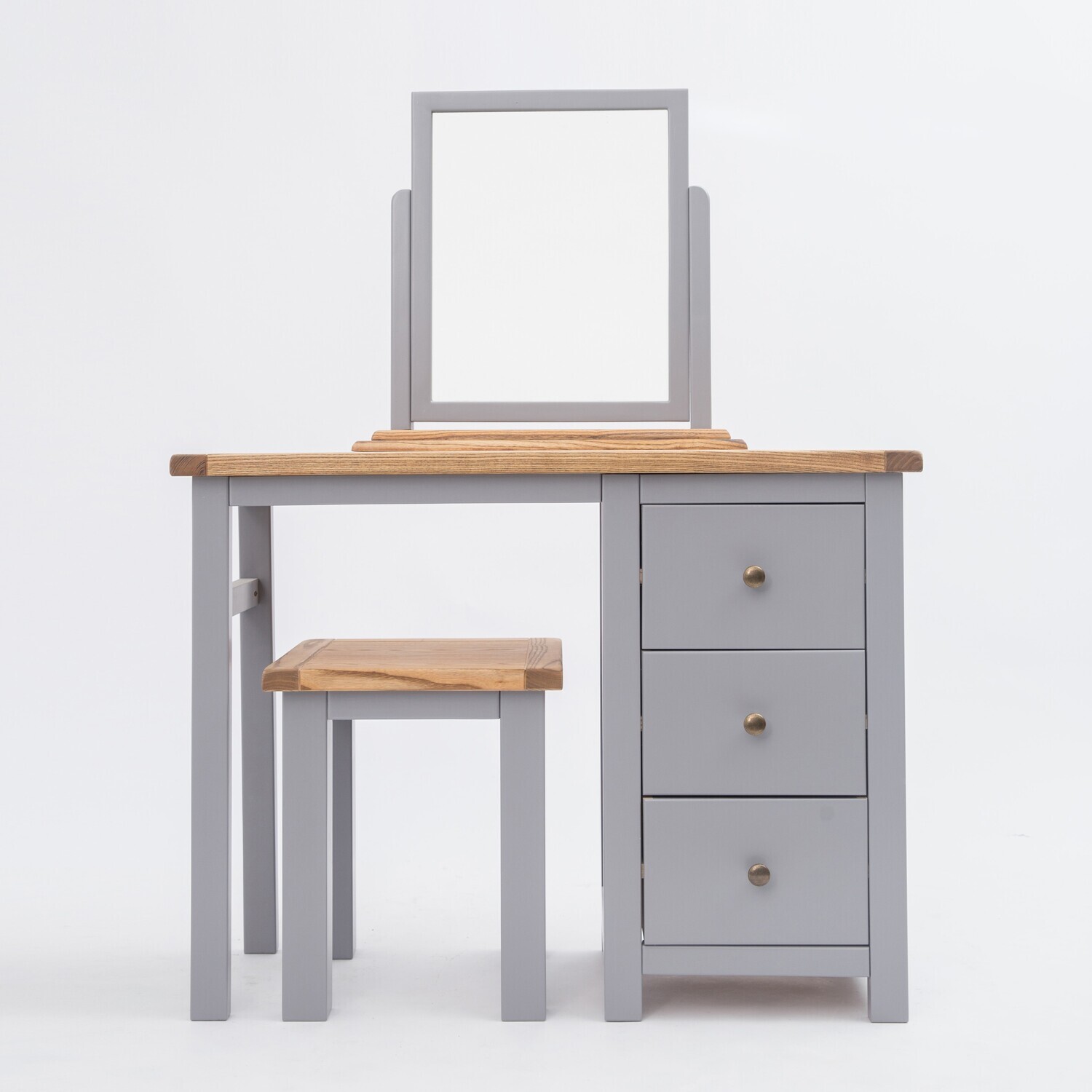 Cabinet Bits Mirano 3 Drawer Dressing Table Set - Grey