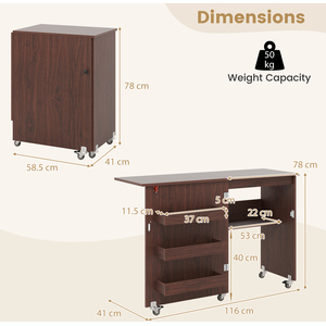 Mobile Folding Sewing Table