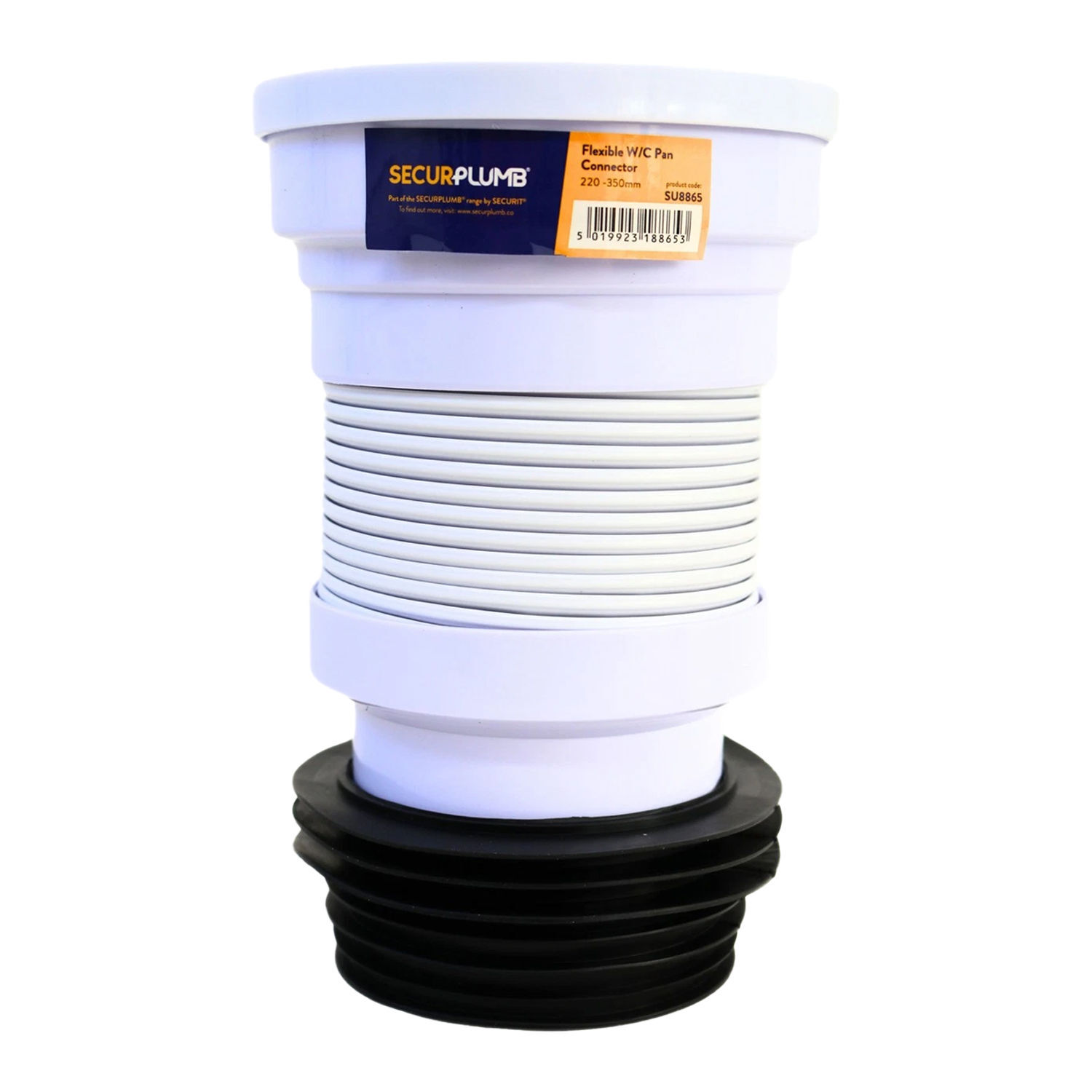 Securplumb Flexible Toilet Pan Connector - White/Black
