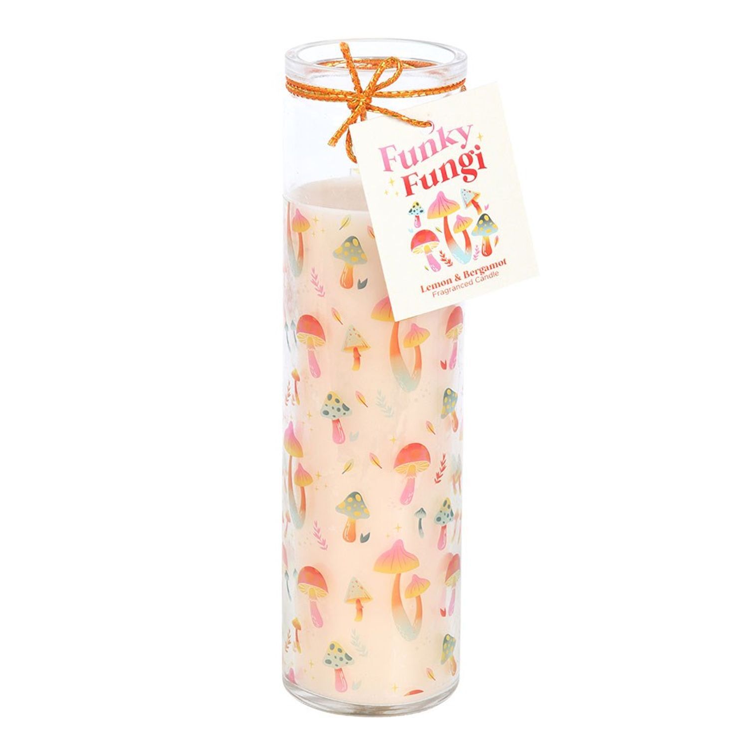 Something Different Funky Fungi Mushroom Tube Candle - Peach/Transparent