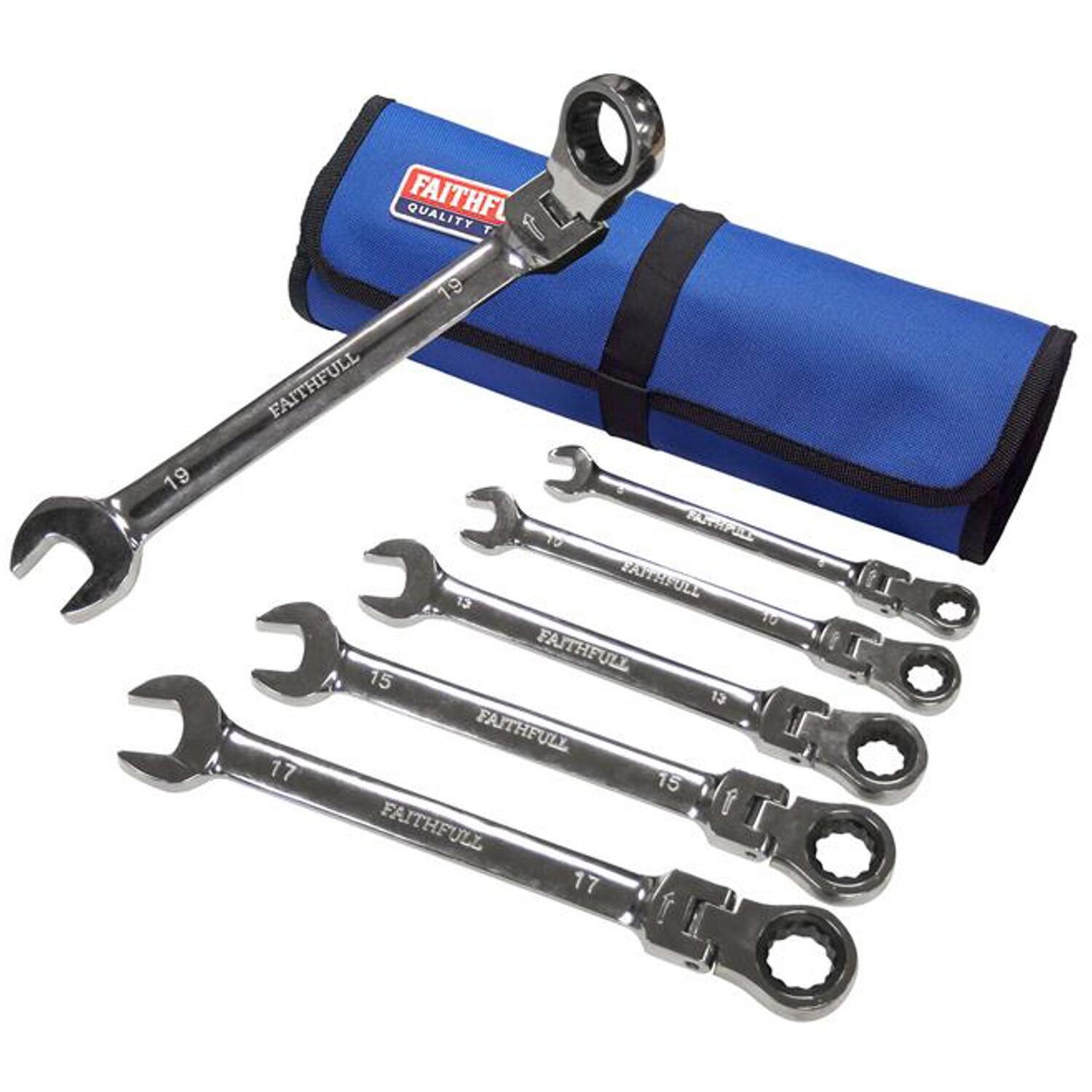 Silver Faithfull Combi Spanner Set, 6 Piece 5.40 cm x 10.20 cm x 26.60 cm - Image 14