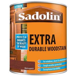 Sadolin Extra Durable Woodstain Mahogany 1 Litre - 5028566 - Perfect for Doors and Windows