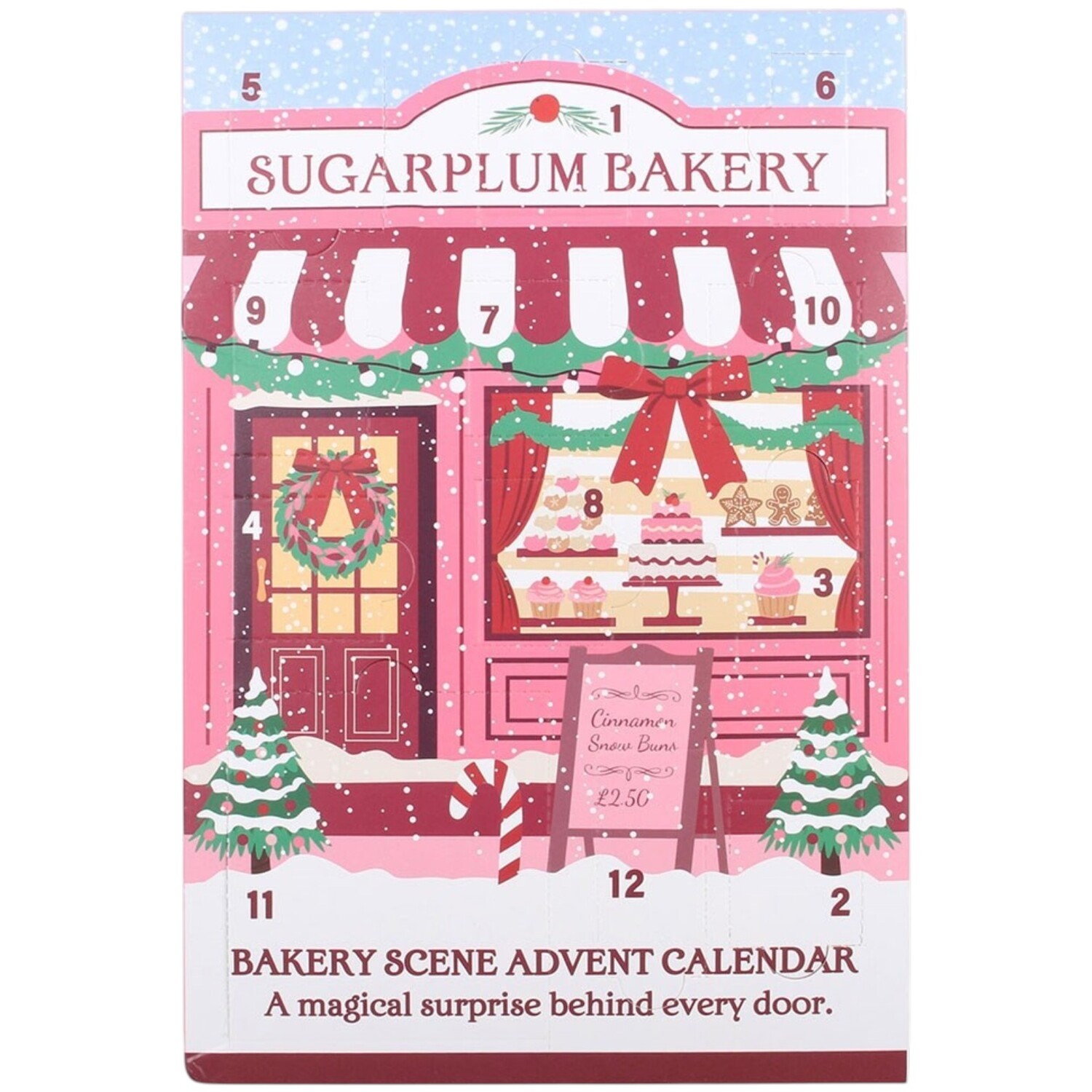 Kingsbury Gifts 12 Day Sugarplum Bakery Scene Advent Calendar - Pink