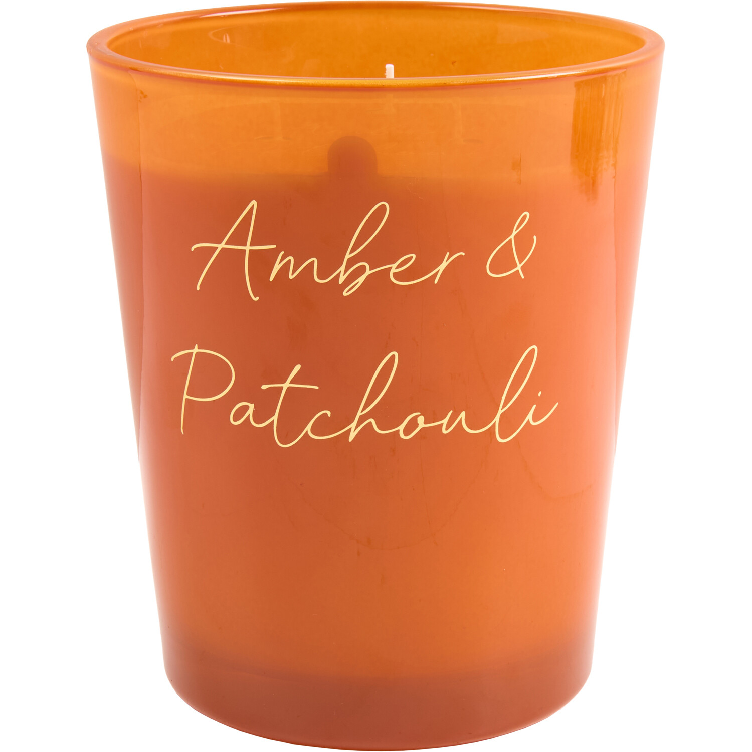 Amber and Patchouli Large Glass Candle