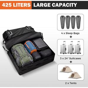 Waterproof 15CuFt Car Roof Cargo Bag