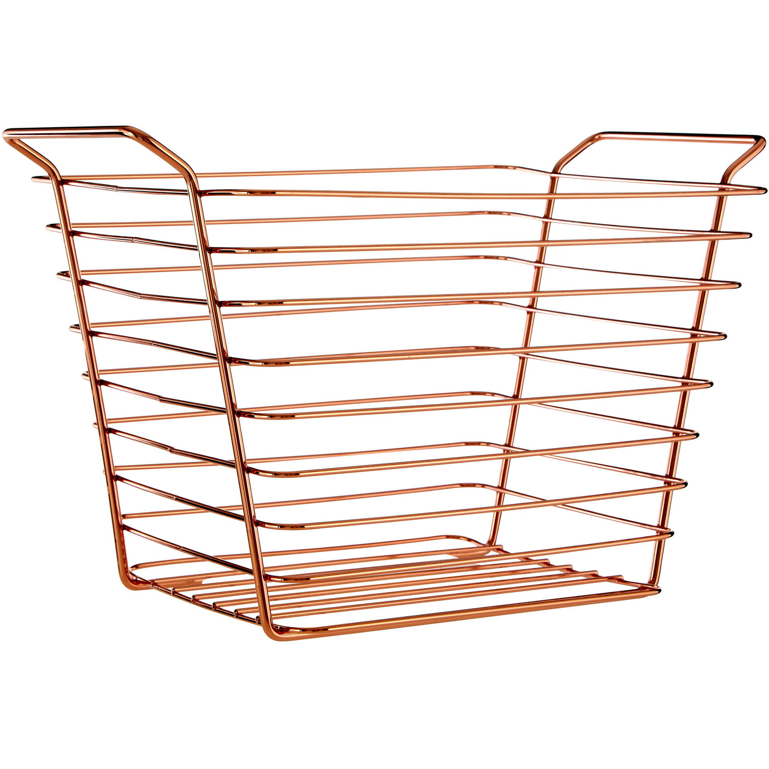Image of Shine Large Gold Finish Wire Basket&hellip;