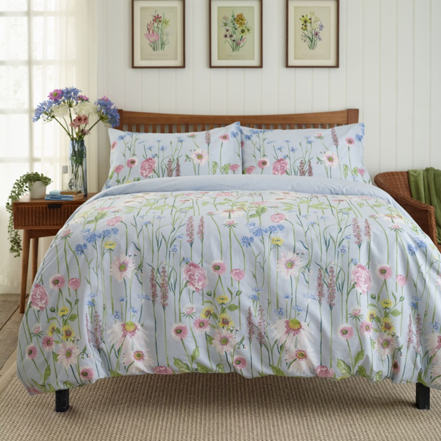 Deyongs Moore Lane Duvet Set - Blue / Superking / 220Cm