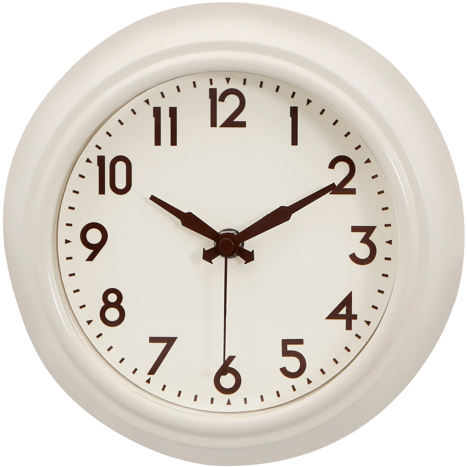 Maddox Cream Metal White Face Wall Clock - Cream
