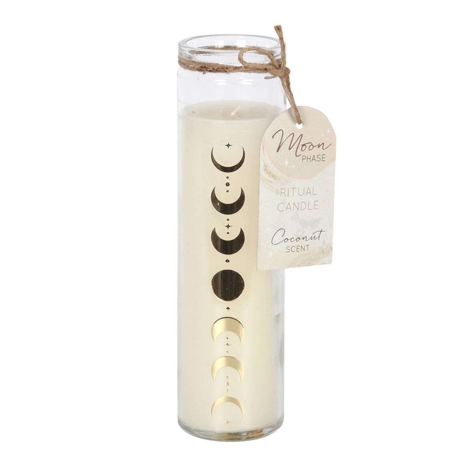 Something Different Coconut Moon Phases Scented Candle - White
