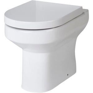Back Round Back To Wall Toilet Pan - 410mm x 370mm x 520mm