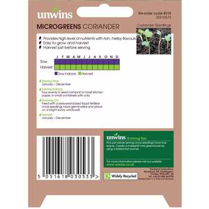 Unwins Microgreens Seeds - Coriander