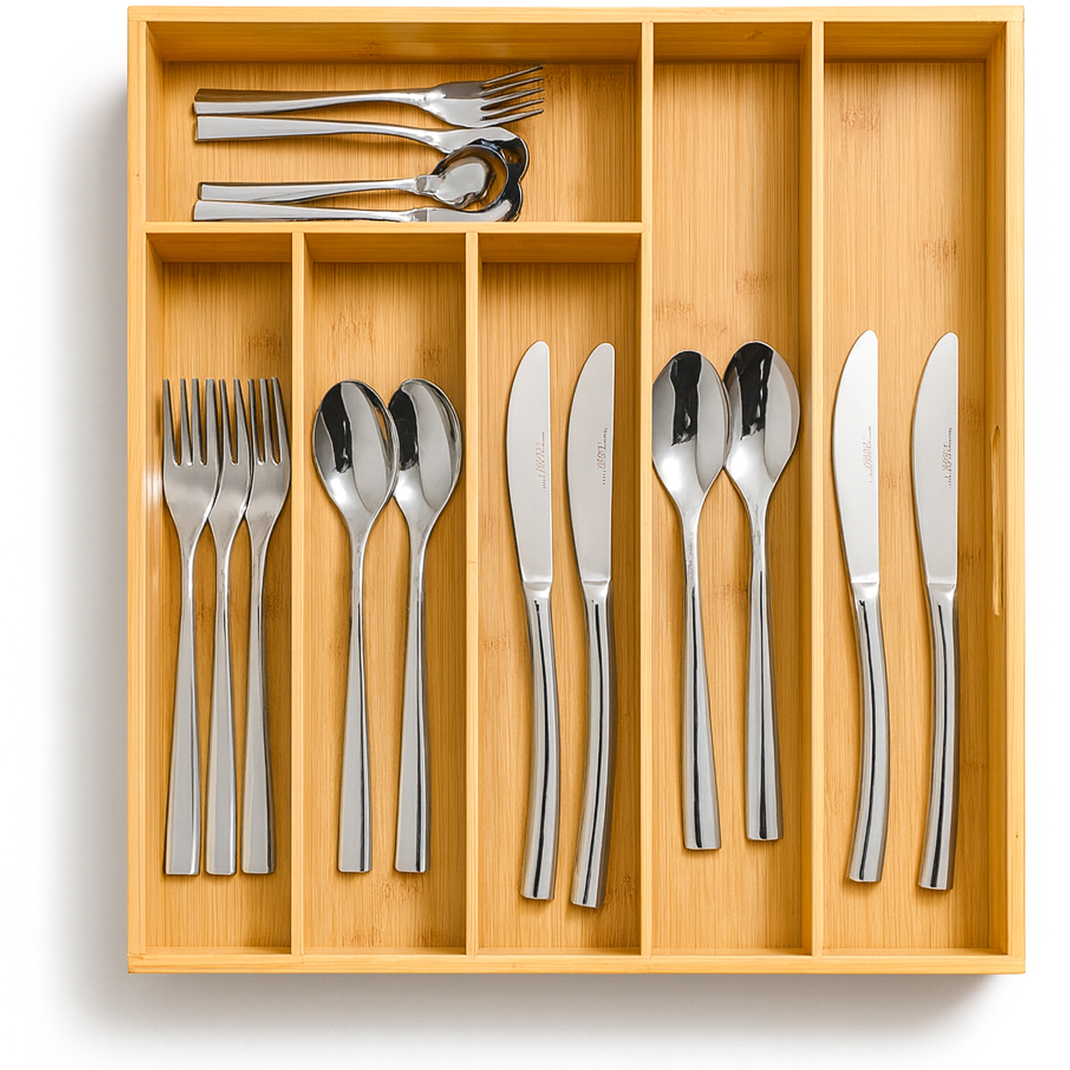Image of Bamboo Cutlery Tray with 20 Piece&hellip;