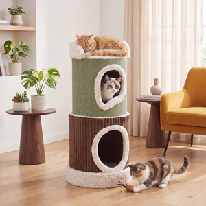 Modern Cat Tower with Top Perch
