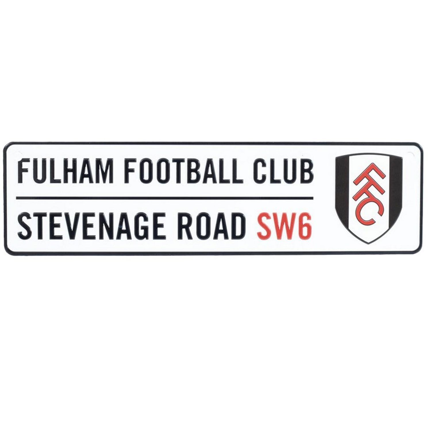 Fulham FC Crest Window Sign Black Black/White/Red 1