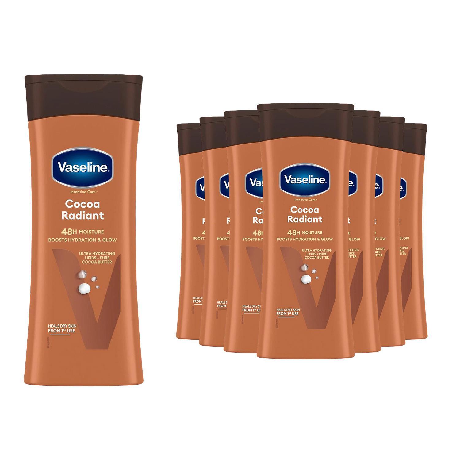 Vaseline Body Lotion Cocoa Radiant Intensive Care Dry Skin 400ml, 8 Pack in White - Image 5