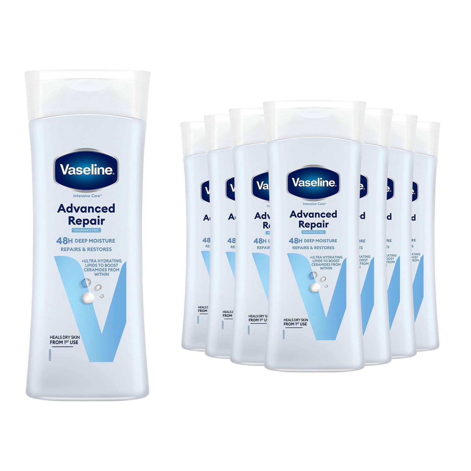 Vaseline Intensive Care Body Lotion Advanced Repair Fragrance Free 400Ml, 8 Pack - Image 6