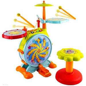 Toddler Electric Drum Kit With Mic and Seat