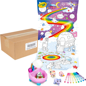 Crayola Scribble Scrubbie Peculiar Pets Rainbow Tub Set Kids Pet Care Toy Set
