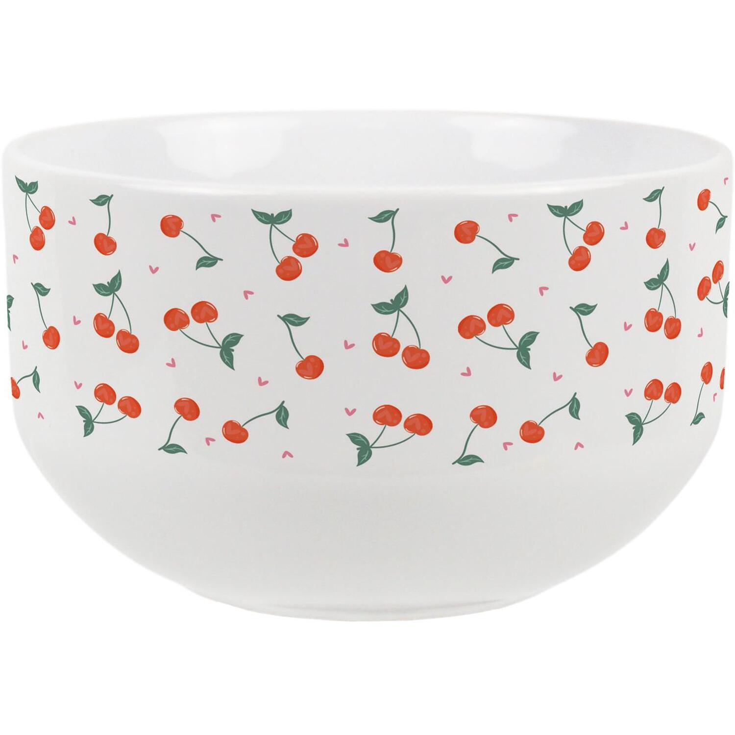 Purely Home Cherries Ceramic Bowl - Red / 1