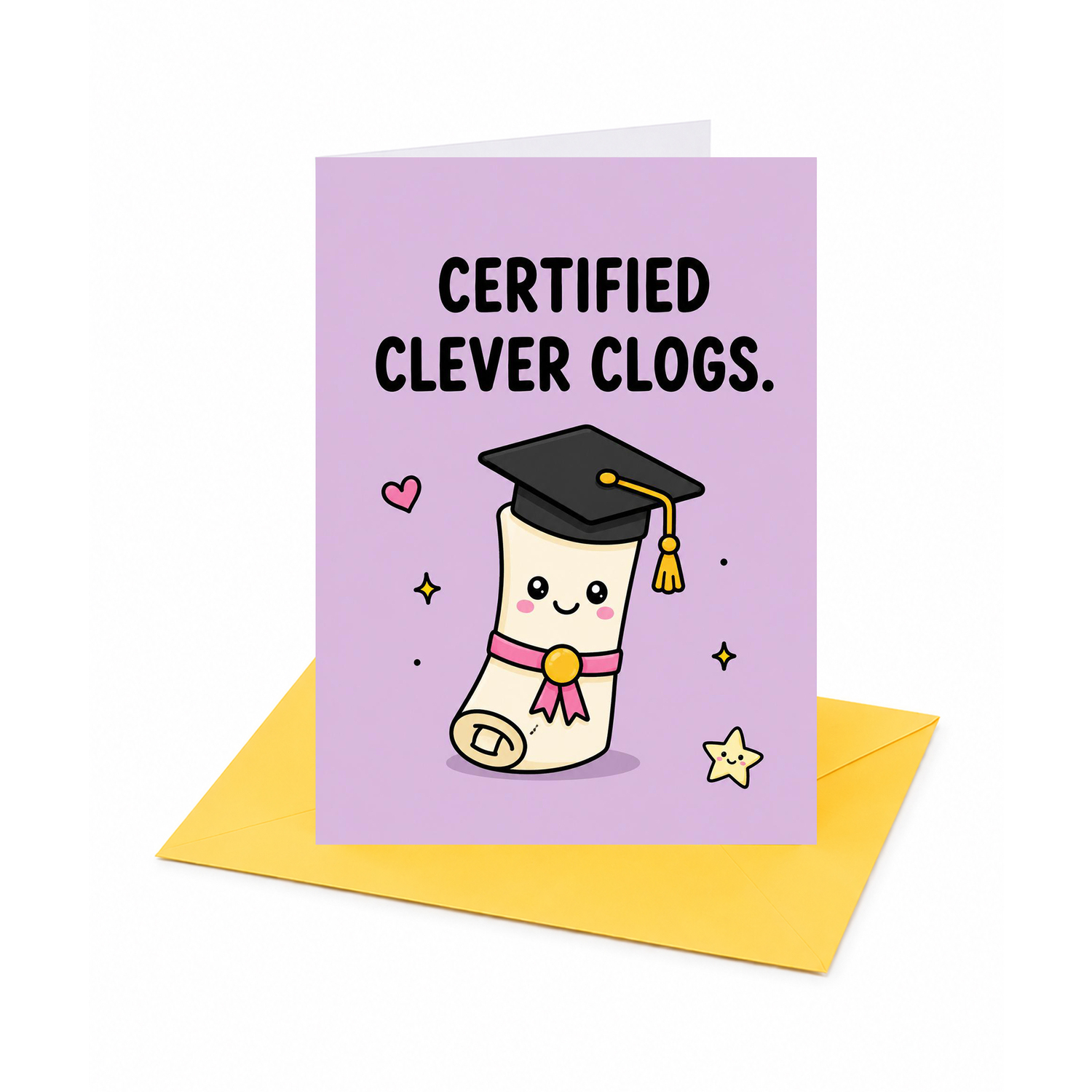  - Certified Clever Clogs Graduation Congratulations Card - Image 3