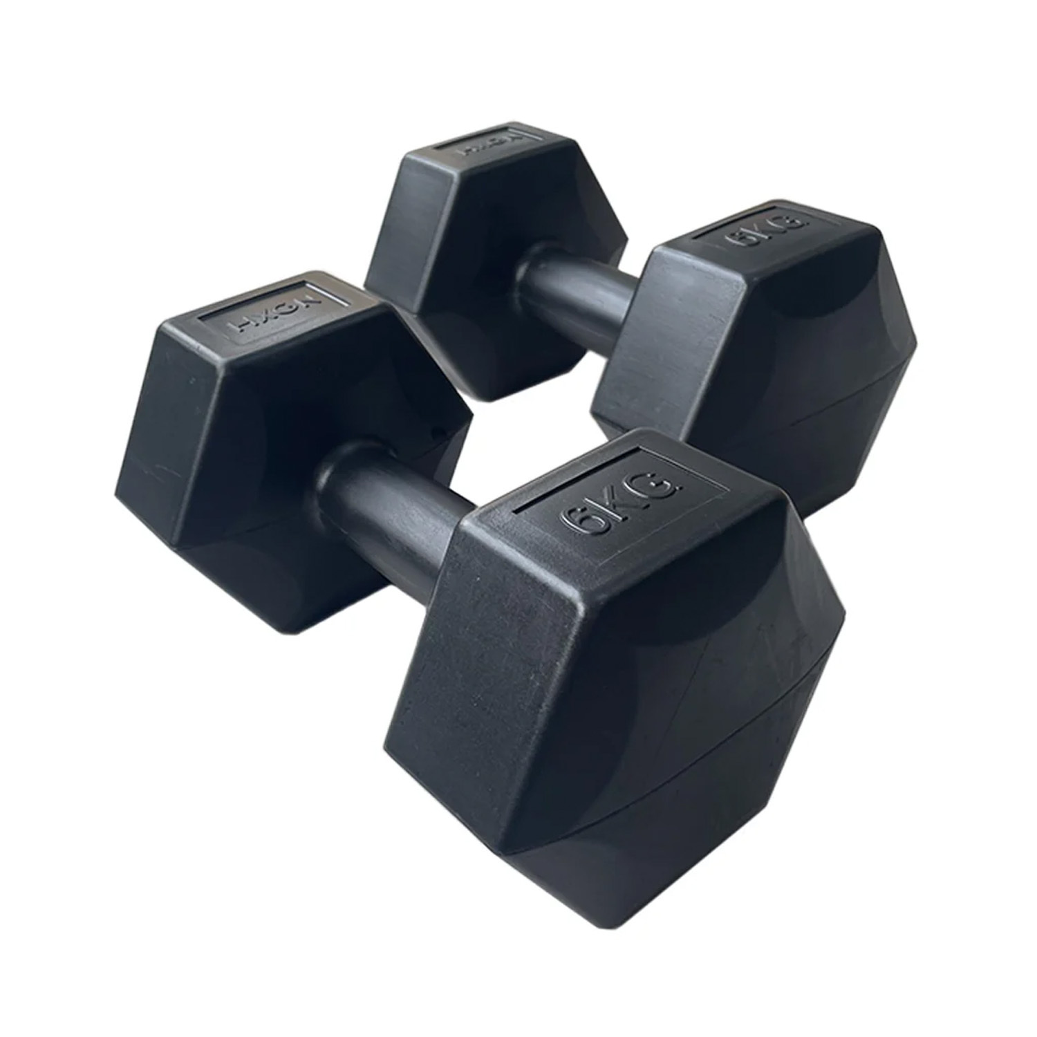 HXGN - Hex Dumbbell - 6kg - Black - 2 Pack - Image 4