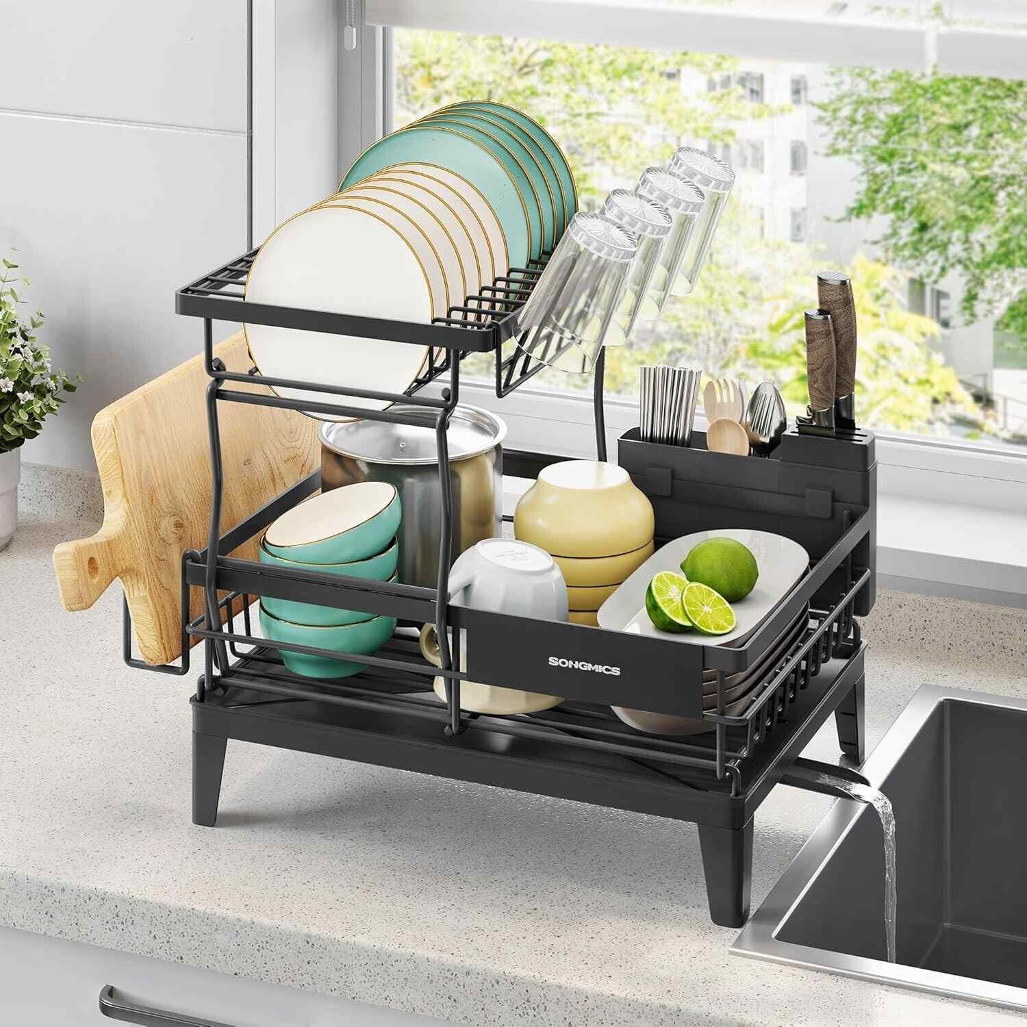 Image of 2 Tier Dish Drying Rack with&hellip;