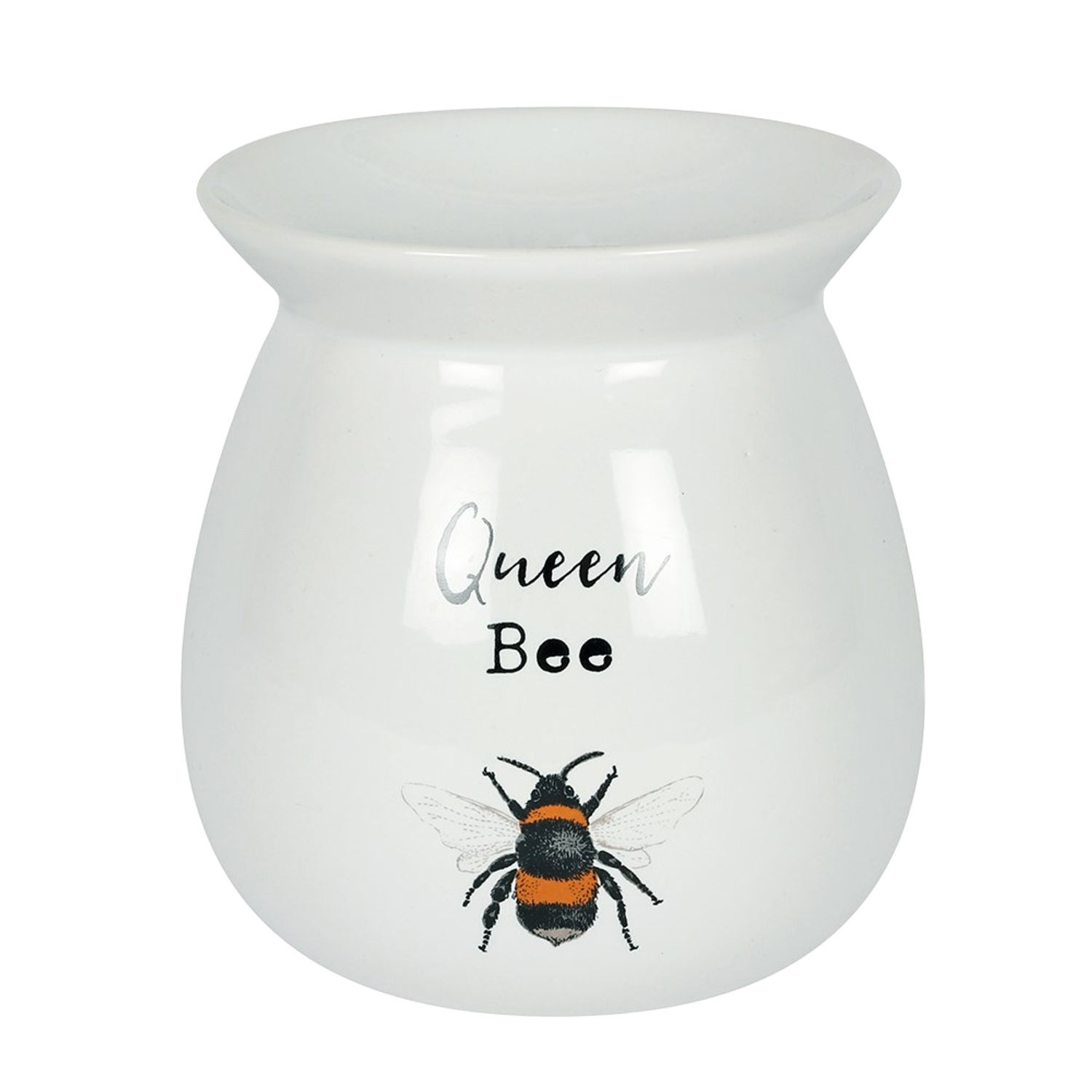 Something Different Ceramic Queen Bee Oil Burner & Wax Melts Set - White/Orange/Black