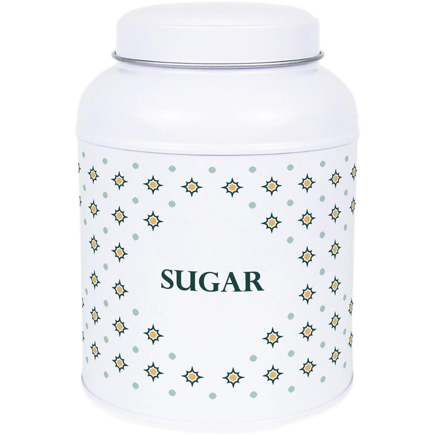 Purely Home Octagonal Stars Hot Chocolate Canister - Small Dome Lid Kitchen Storage Tin - Sugar