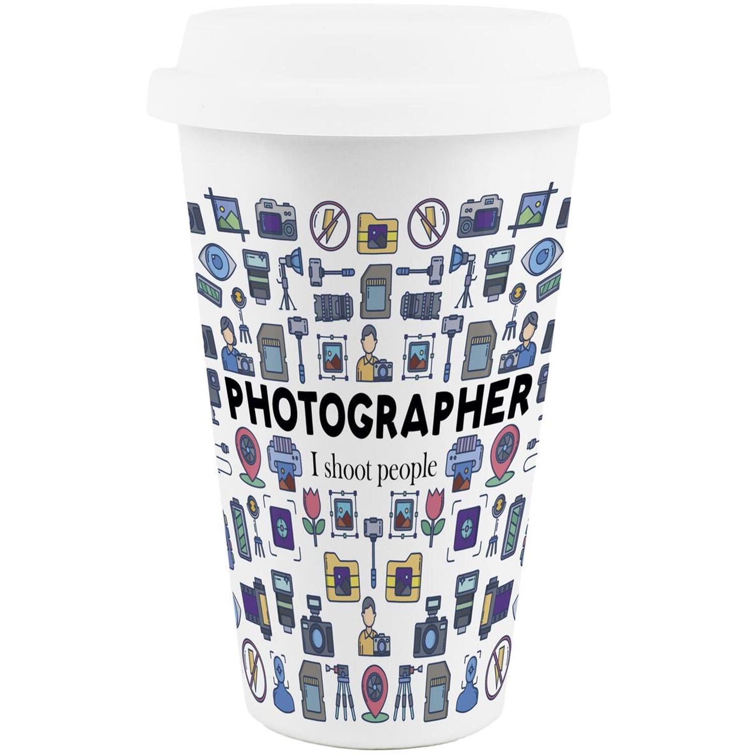 Image of Novelty Photographer Ceramic Travel Mug -&hellip;