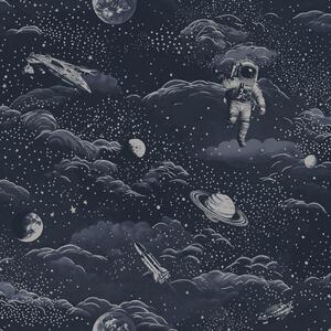 Sophie Laurence Blue Silver Lost In Space Paste The Wall Wallpaper 14051