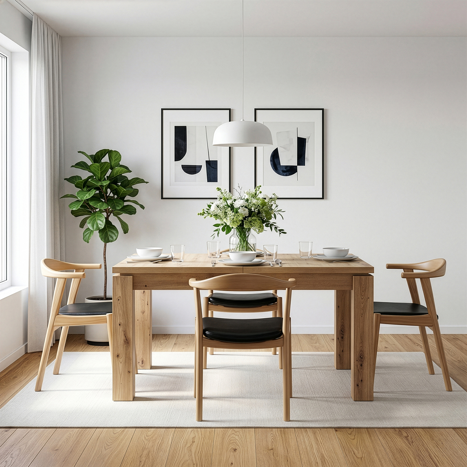 B&Q - Trondheim Extending Dining Table In Artisan Oak - Image 3
