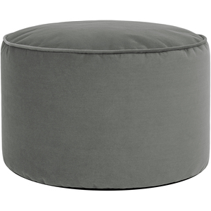 Grey icon Milano Round Velvet Pouffe shot 19506894