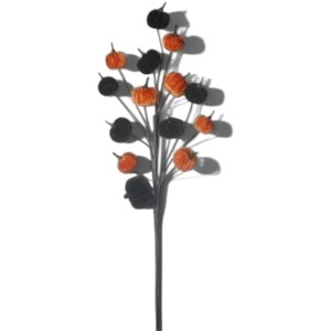 Velvet Pumpkin Branch Halloween Decoration