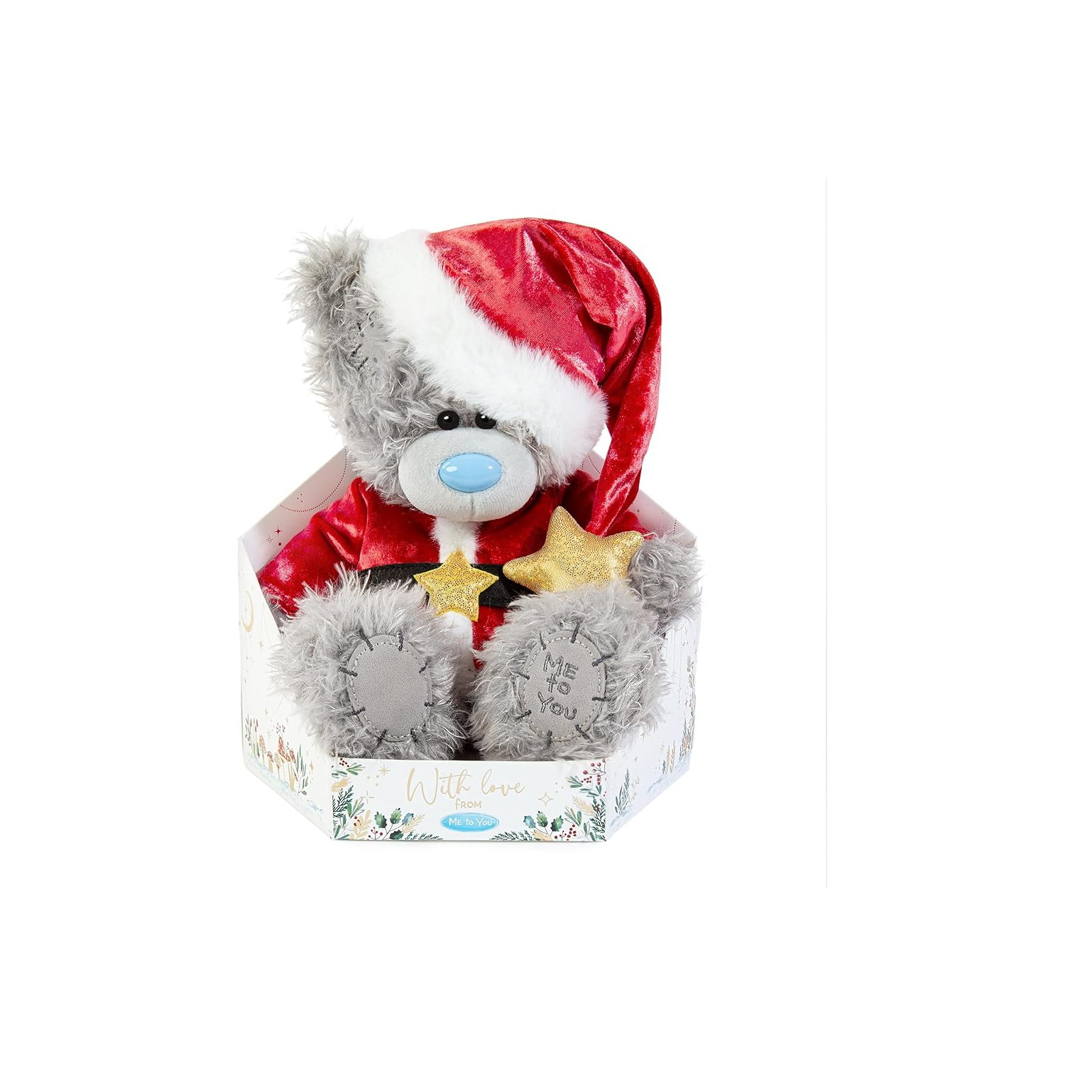 Me To You Tatty Teddy 19Cm-High Cute Santa Bear In Luxury Gift Box Signature Collection - Grey - Image 6