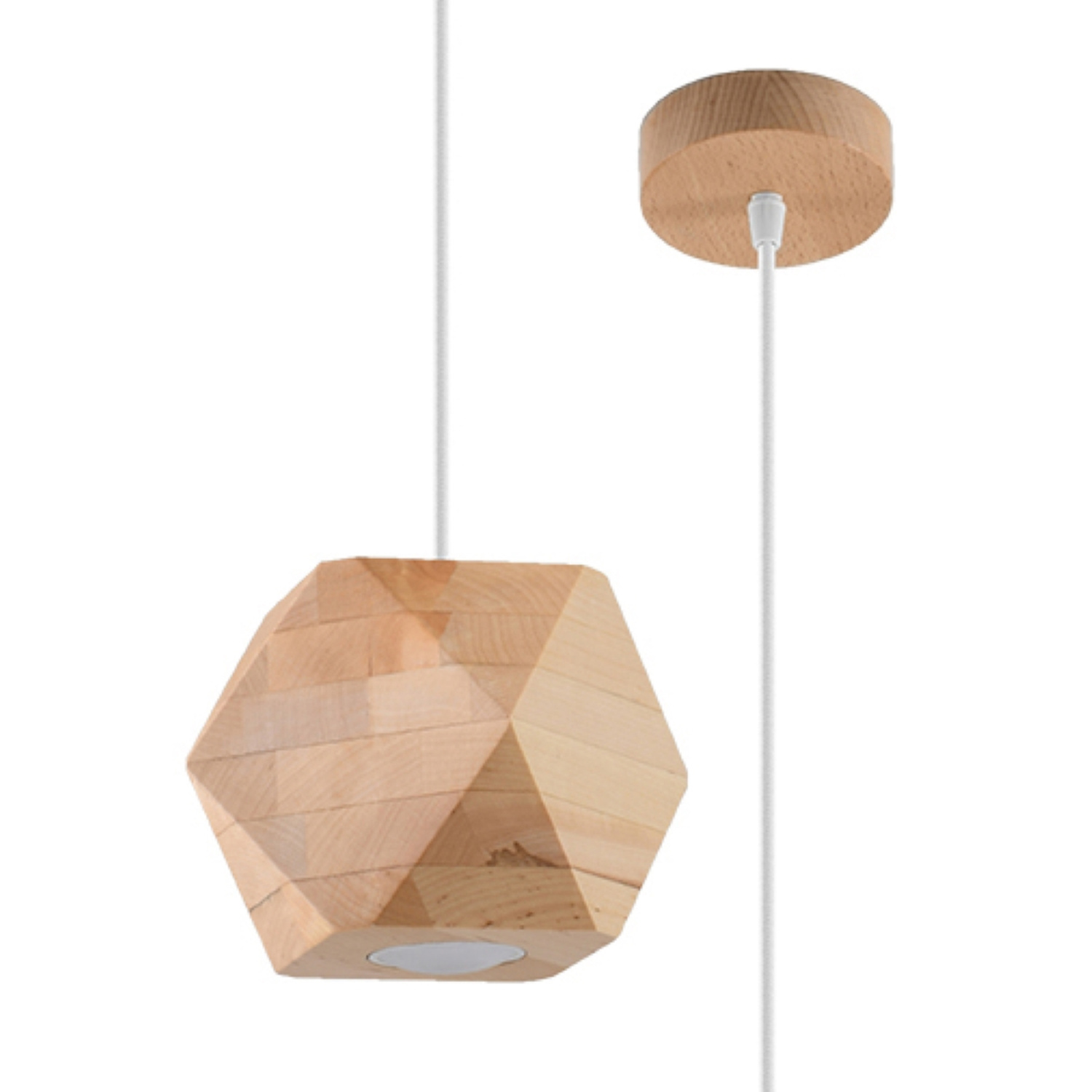 Blue Pirate Light Pendant Lamp Wood Woody Scandinavian Design Gu10 - Image 3