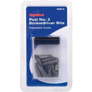 SupaTool Pozi Screwdriver Bit (Pack of 15)