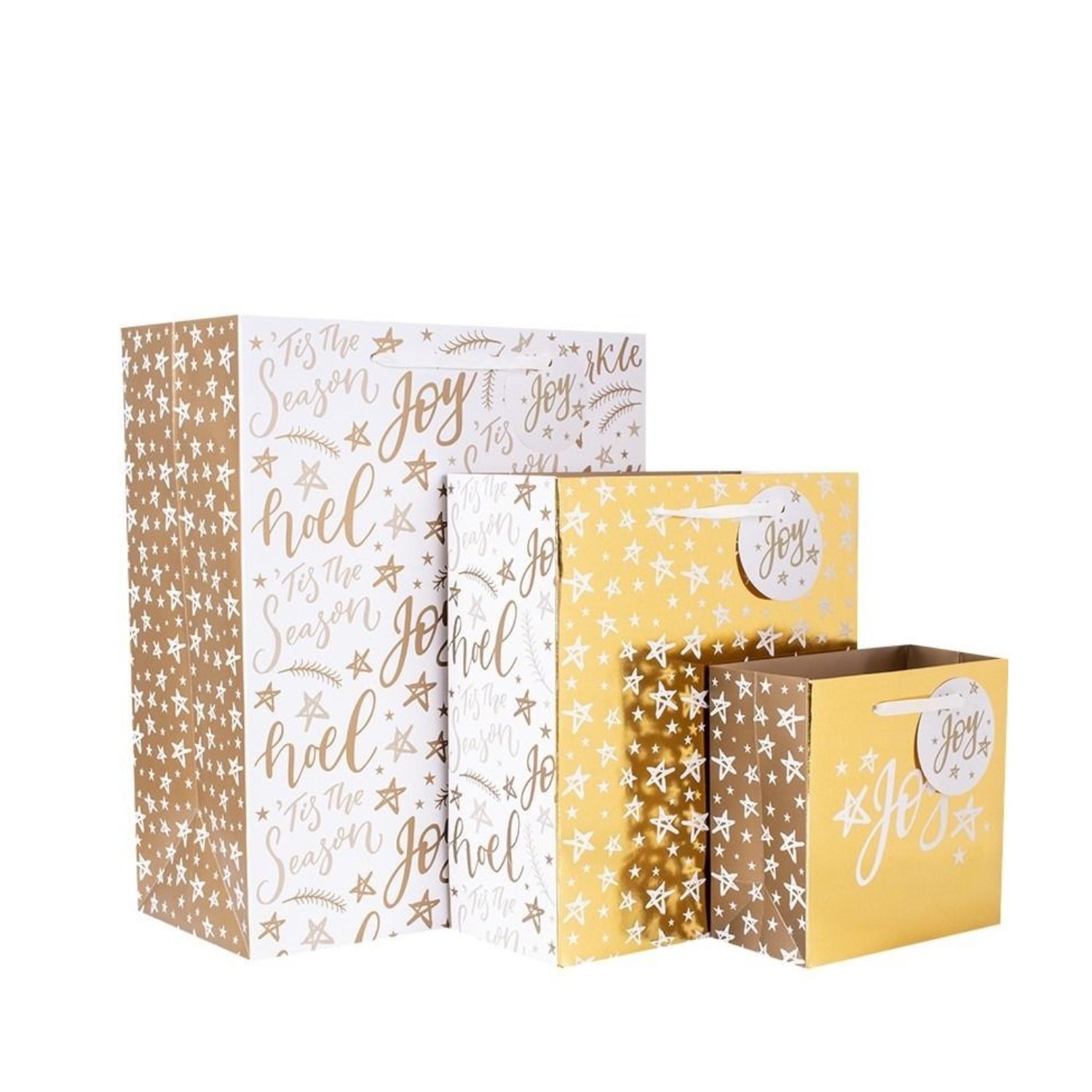  - Gift Bags 9 PackGold Christmas Gift Bagsboxes & Baskets - Image 3