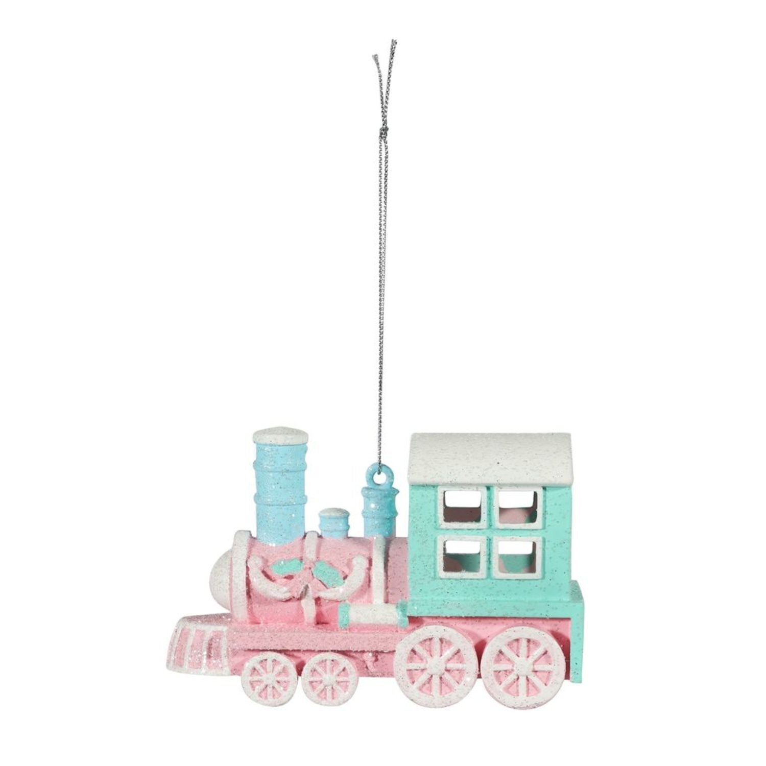  - Pastel Train Hanging Decoration 7.5Cm 2 PackMulticolour - Image 3