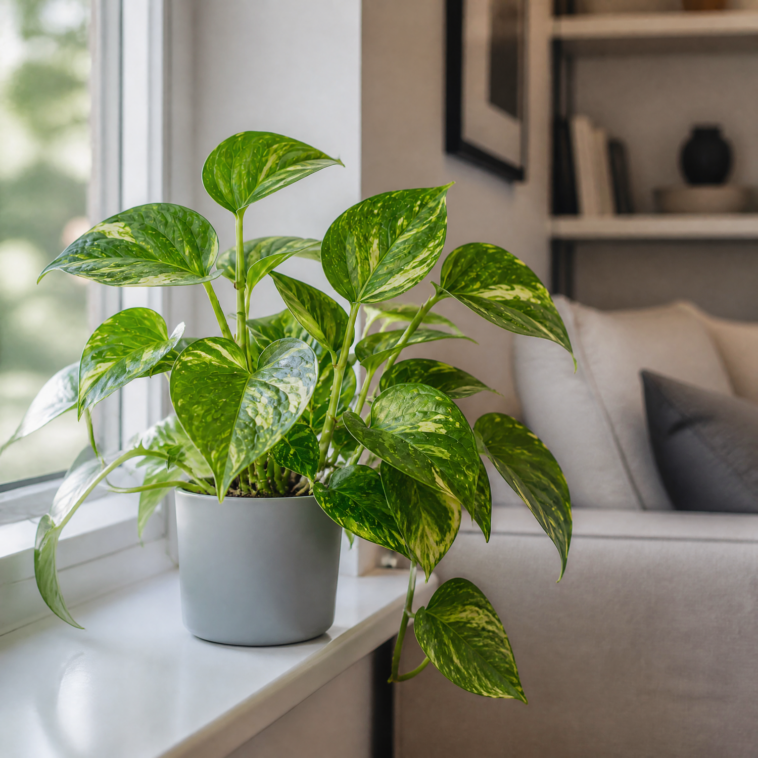 Plants By Post Epipremnum Aureum Golden Pothos C - Matt Grey